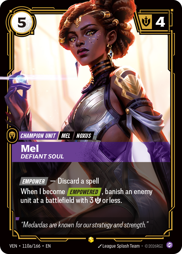 Mel, Defiant Soul (Alternate Art) · VEN 110a