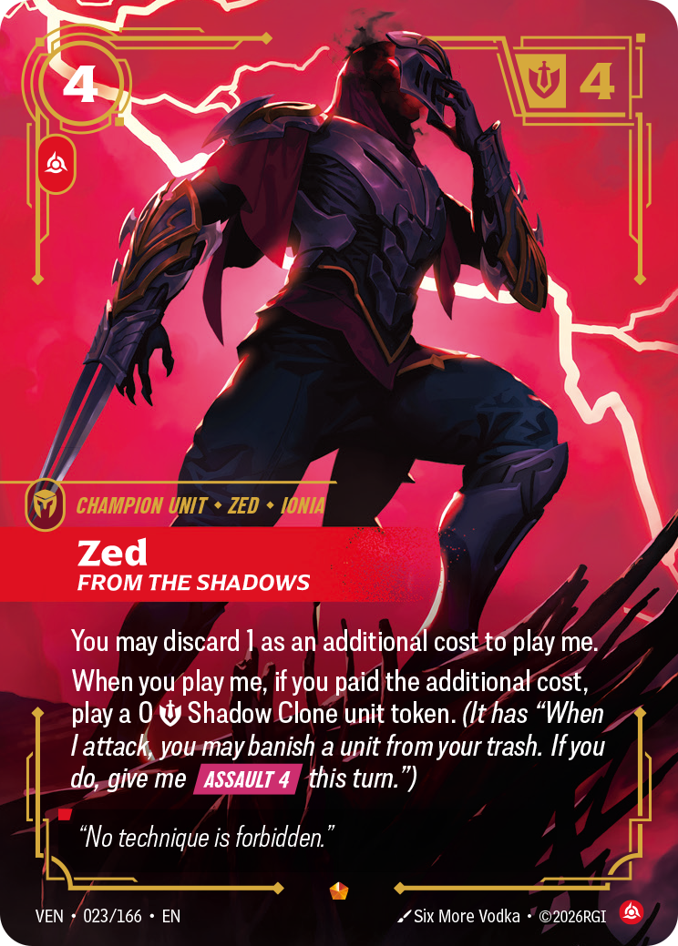Zed, From the Shadows · VEN 023