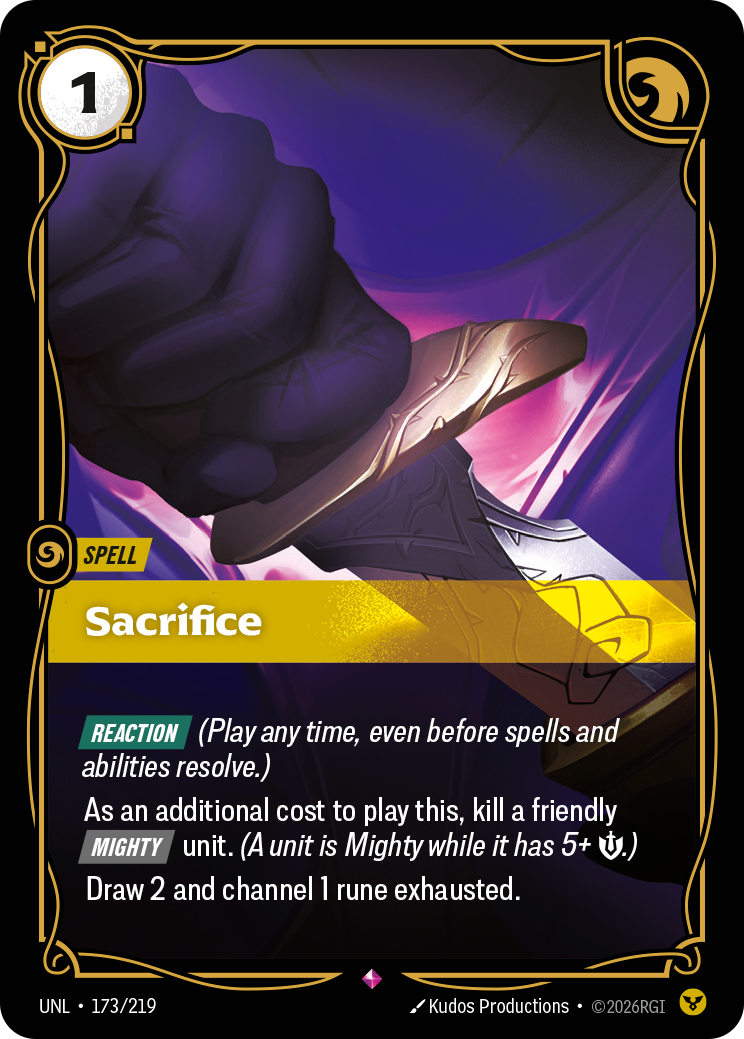 Sacrifice · UNL 173