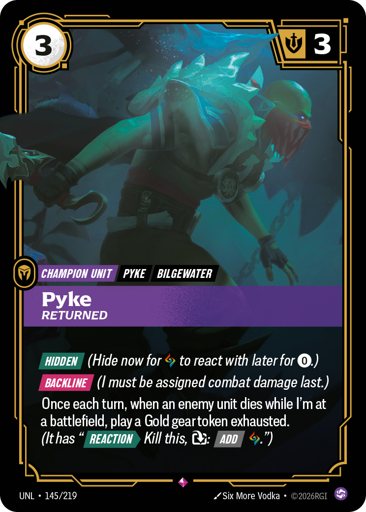 Pyke, Returned · UNL 145