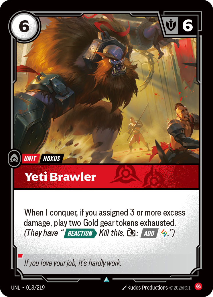 Yeti Brawler · UNL 018