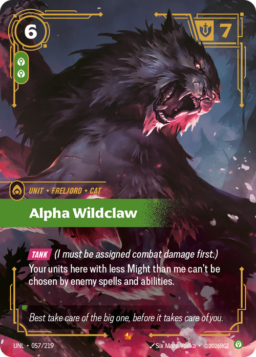 Alpha Wildclaw · UNL 057