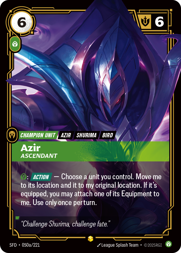 Azir, Ascendant (Alternate Art) · SFD 050a