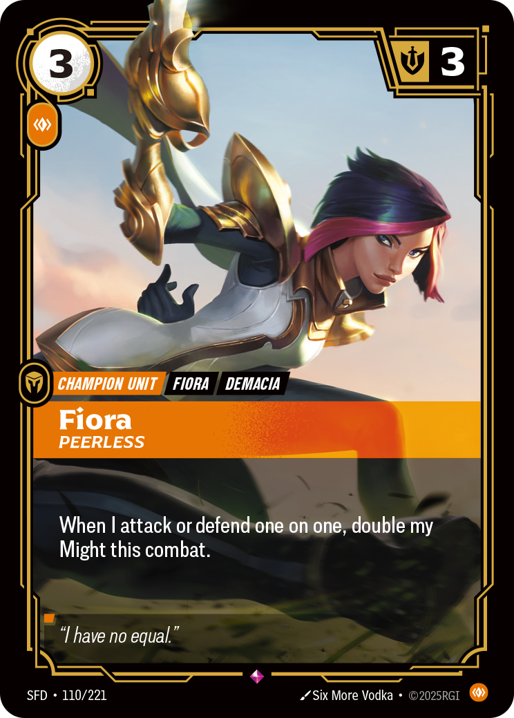 Fiora, Peerless · SFD 110