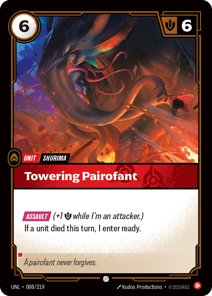 Towering Pairofant · UNL 008