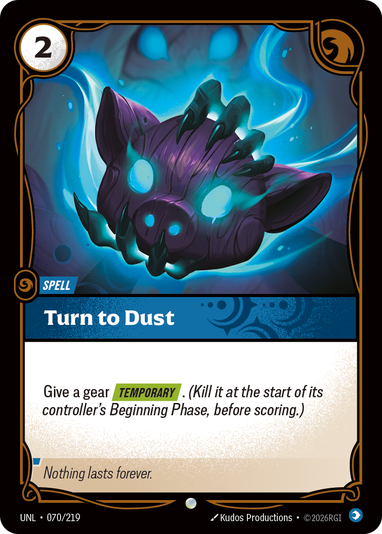 Turn to Dust · UNL 070