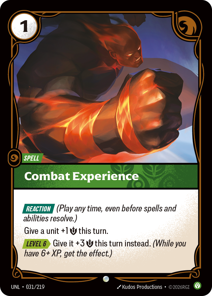 Combat Experience · UNL 031
