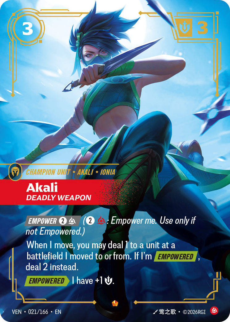 Akali, Deadly Weapon · VEN 021