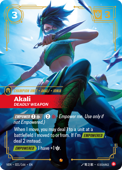 Akali, Deadly Weapon · VEN 021