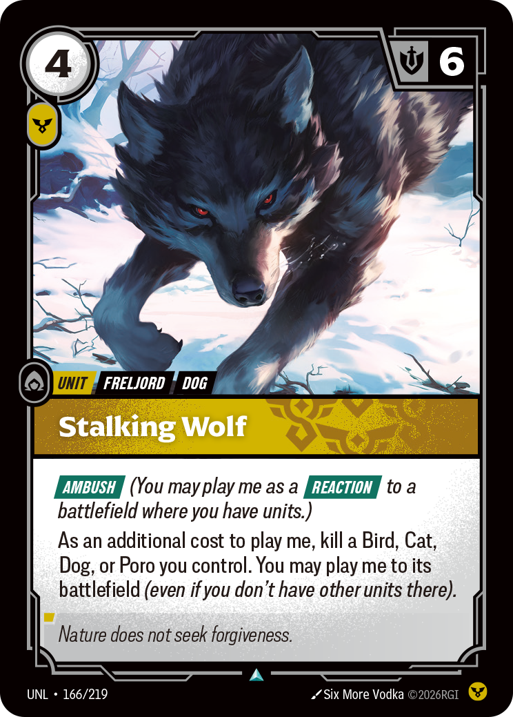 Stalking Wolf · UNL 166