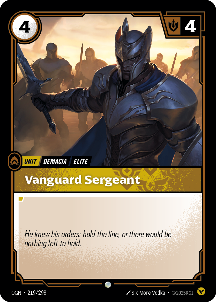 Vanguard Sergeant · OGN 219