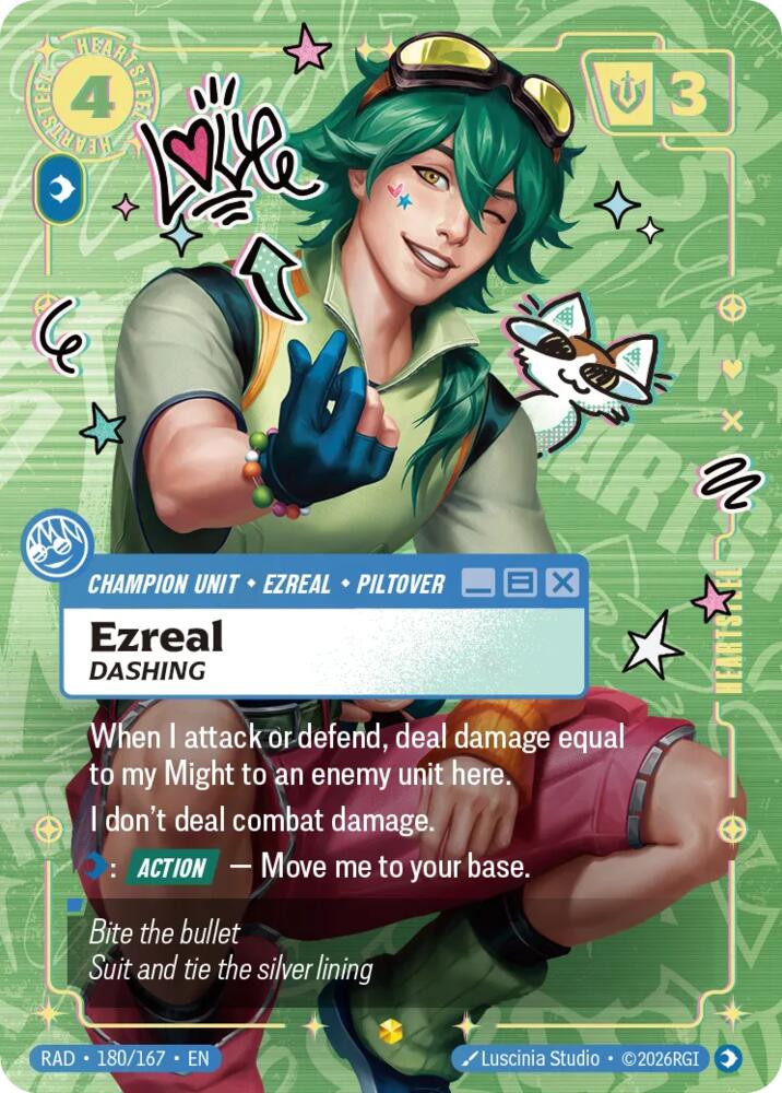 Ezreal, Dashing (Heartsteel Overnumbered) · RAD 180