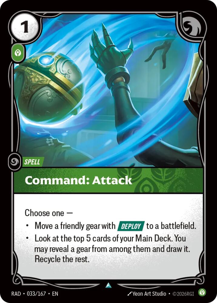 Command: Attack · RAD 033