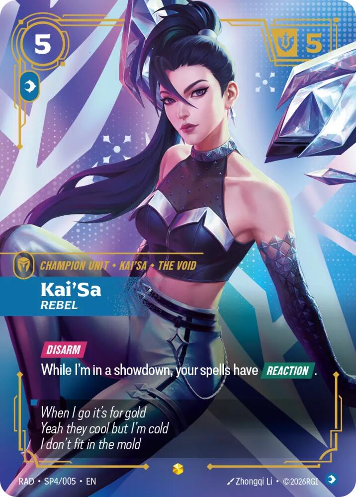 Kai'Sa, Rebel (K/DA Special Art Card) · RAD SP4