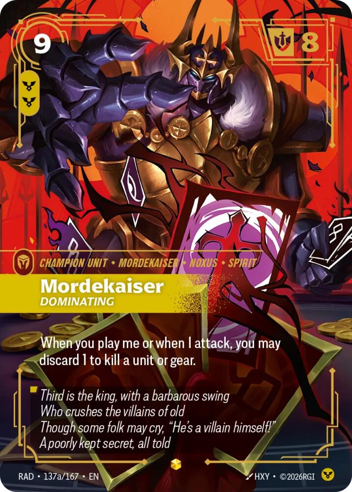 Mordekaiser, Dominating (Alternate Art) · RAD 137a