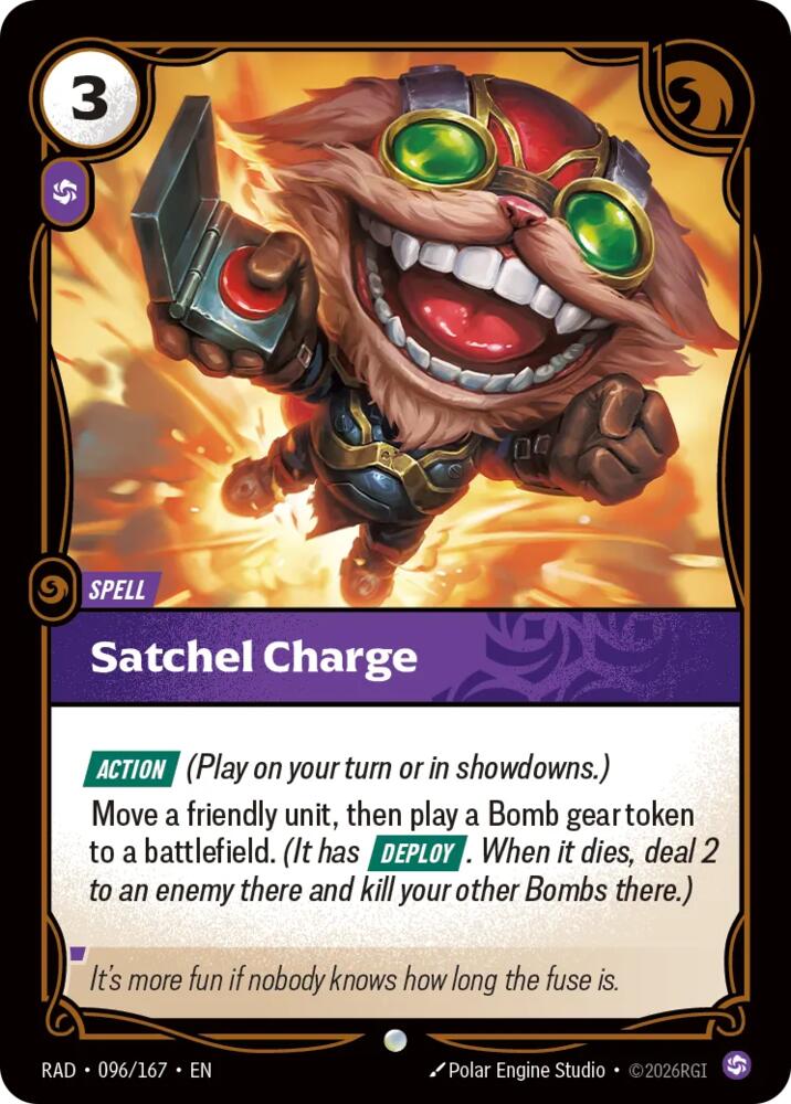 Satchel Charge · RAD 096