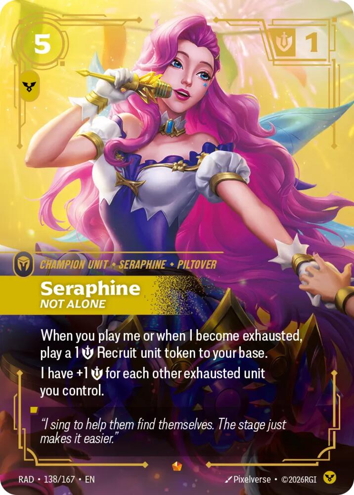 Seraphine, Not Alone · RAD 138