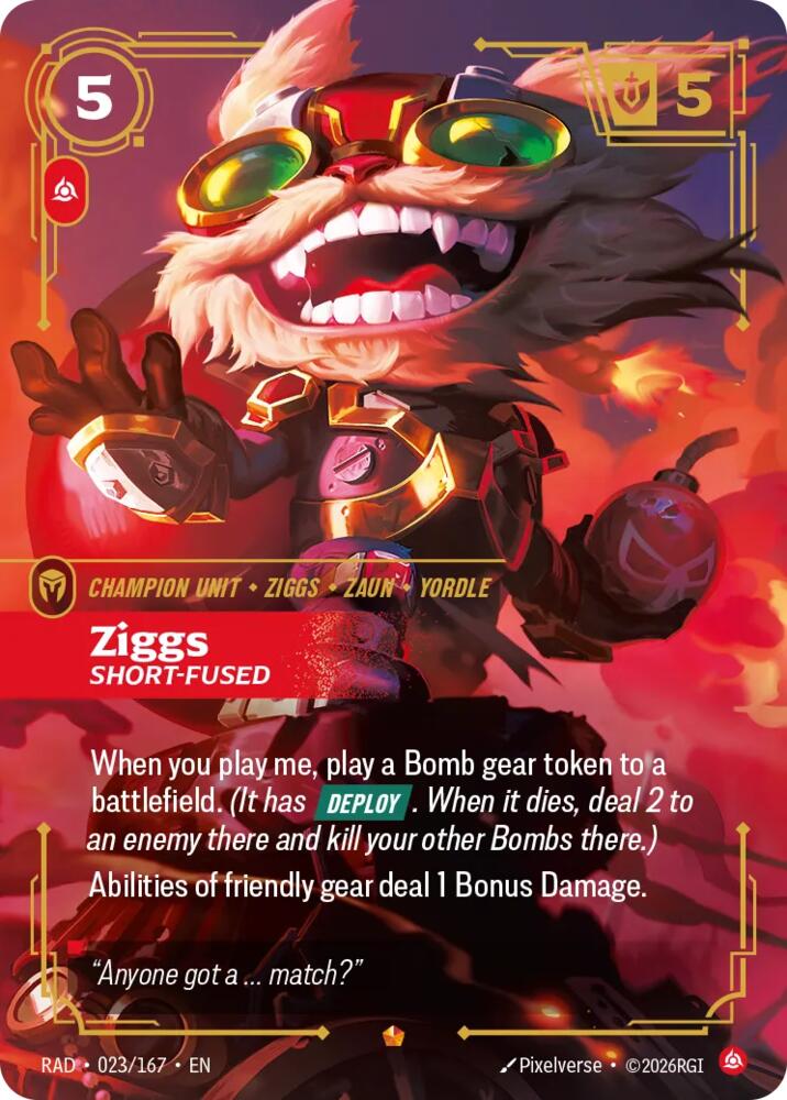 Ziggs, Short-Fused · RAD 023