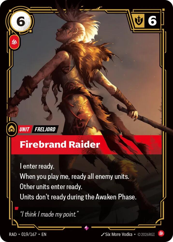 Firebrand Raider · RAD 019