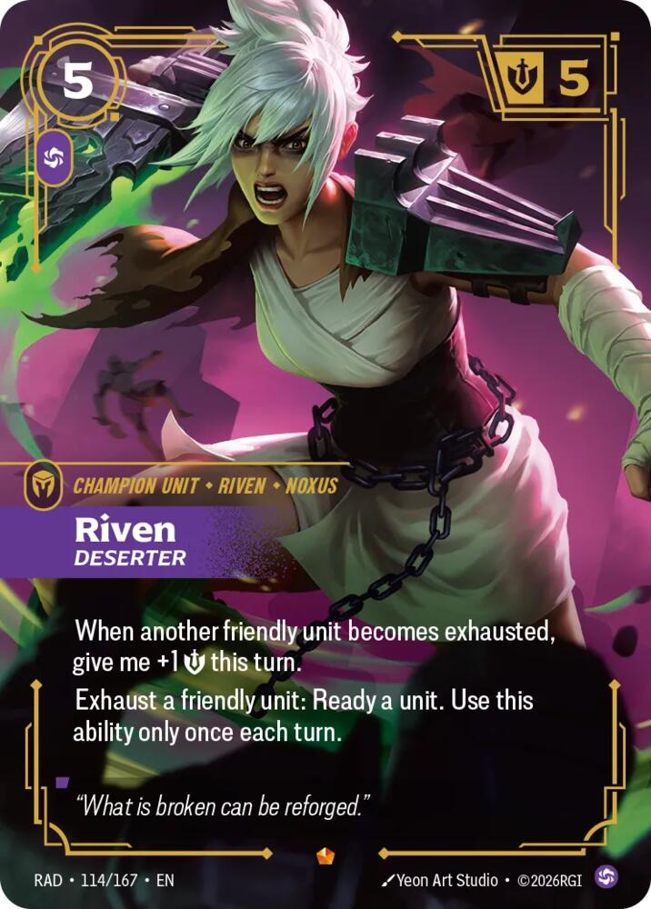 Riven, Deserter · RAD 114