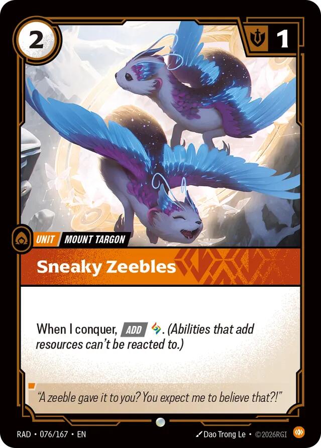 Sneaky Zeebles · RAD 076