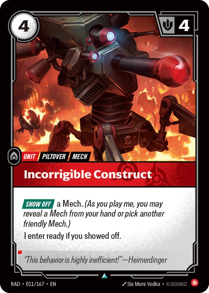 Incorrigible Construct · RAD 011