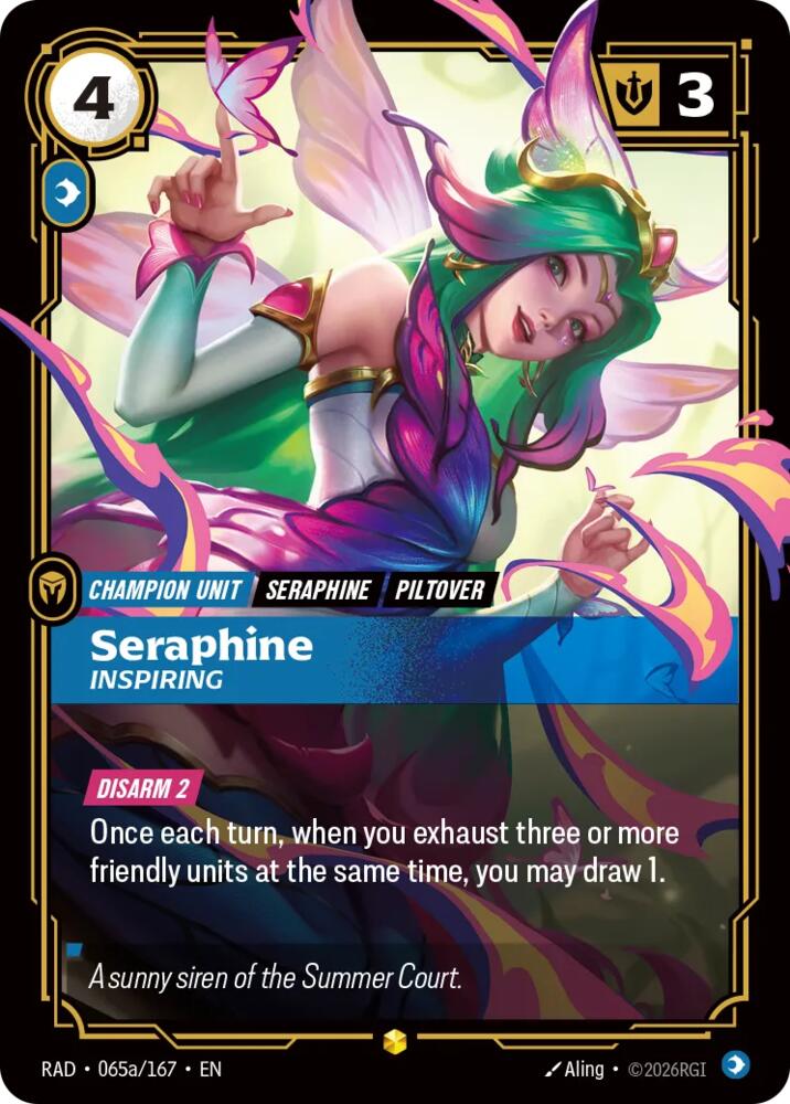 Seraphine, Inspiring (Alternate Art) · RAD 065a