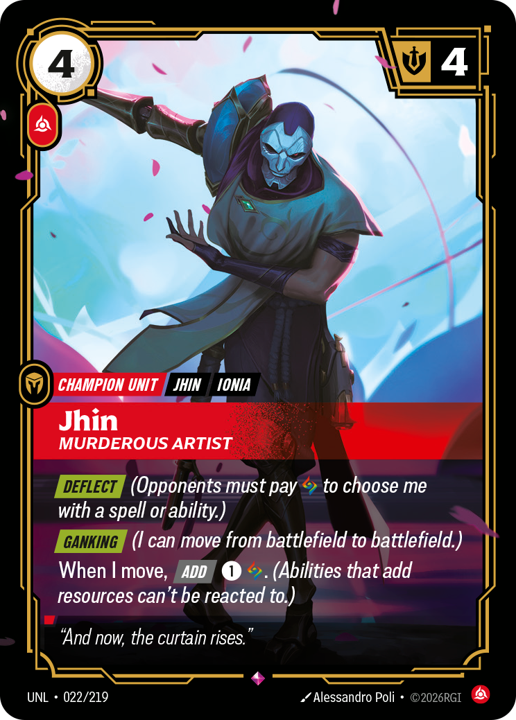 Jhin, Murderous Artist · UNL 022