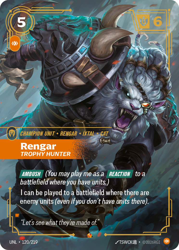 Rengar, Trophy Hunter · UNL 120