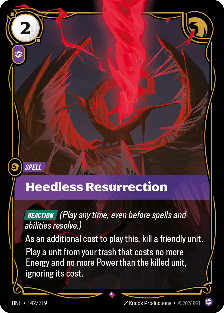 Heedless Resurrection · UNL 142