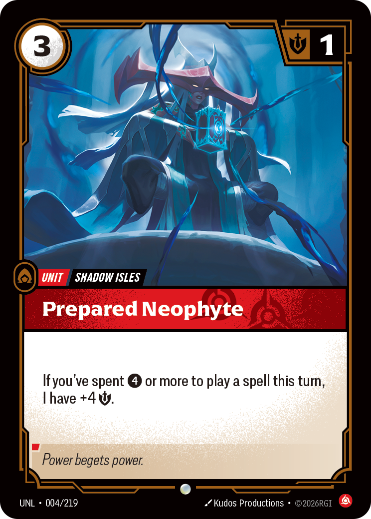 Prepared Neophyte · UNL 004