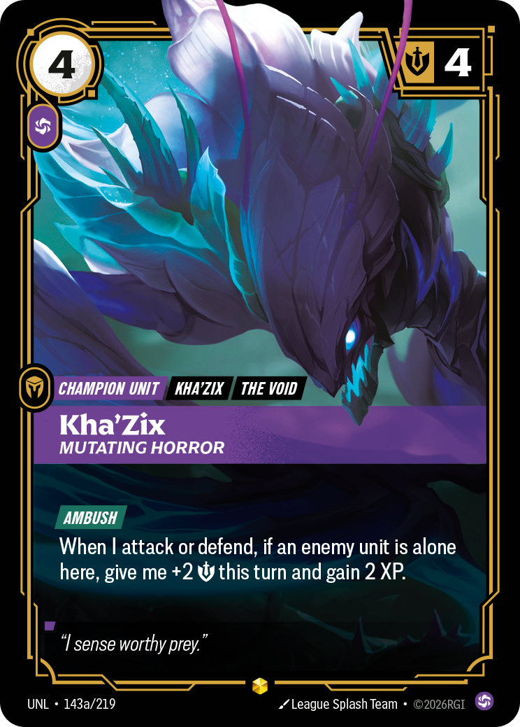 Kha'Zix, Mutating Horror (Alternate Art) · UNL 143a