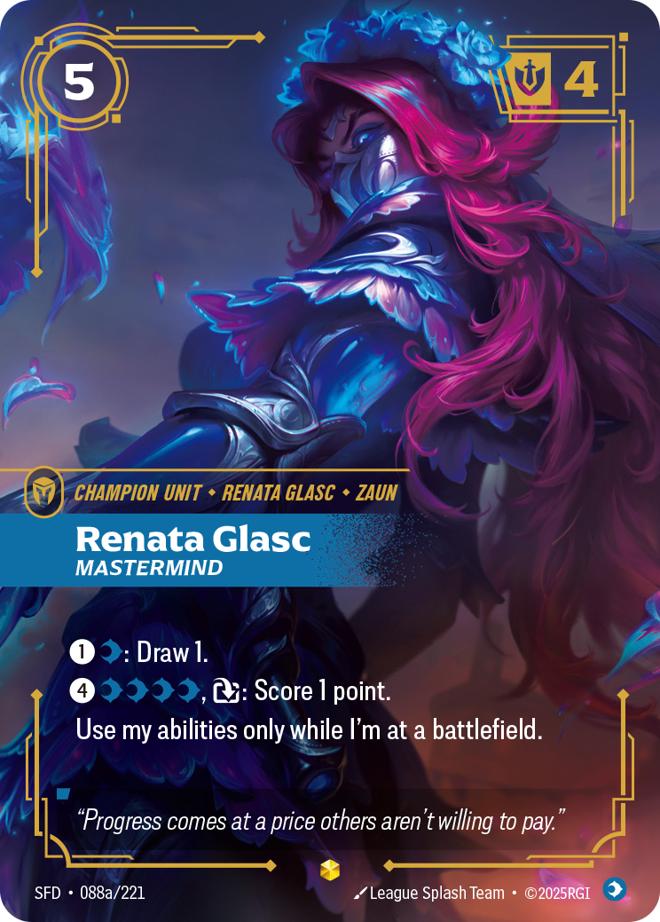 Renata Glasc, Mastermind (Alternate Art) · SFD 088a