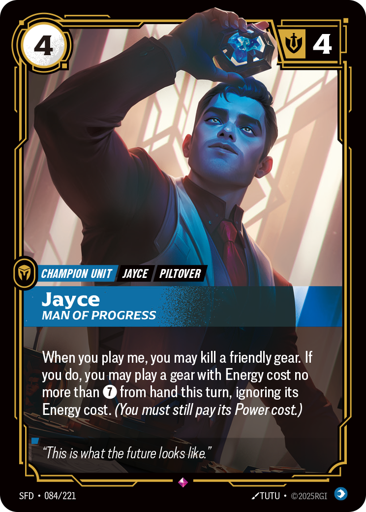 Jayce, Man of Progress · SFD 084