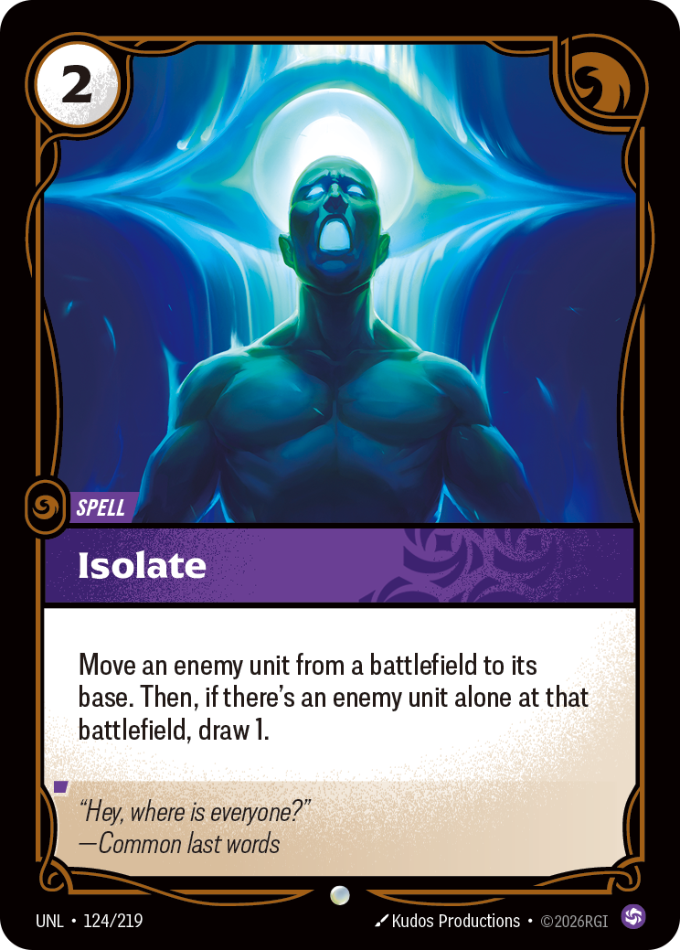 Isolate · UNL 124