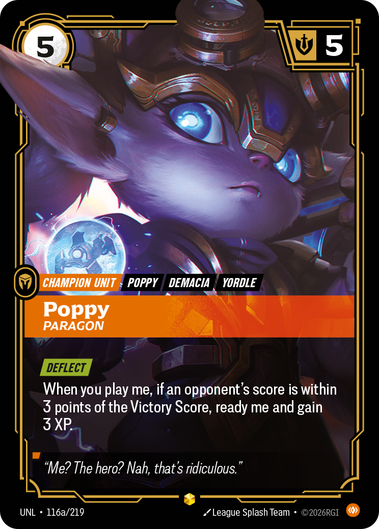 Poppy, Paragon (Alternate Art) · UNL 116a