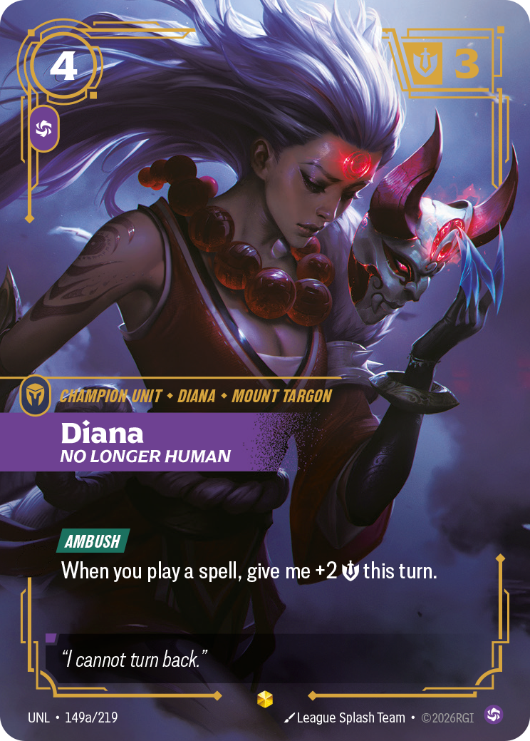 Diana, No Longer Human (Alternate Art) · UNL 149a
