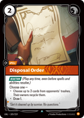 Disposal Order · UNL 103