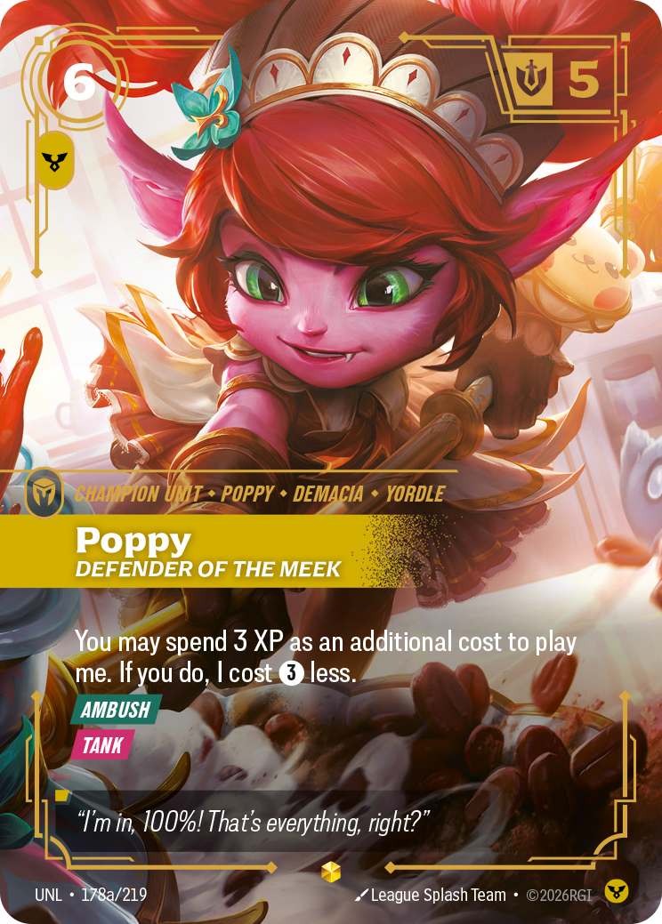 Poppy, Defender of the Meek (Alternate Art) · UNL 178a