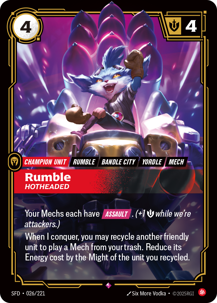 Rumble, Hotheaded · SFD 026