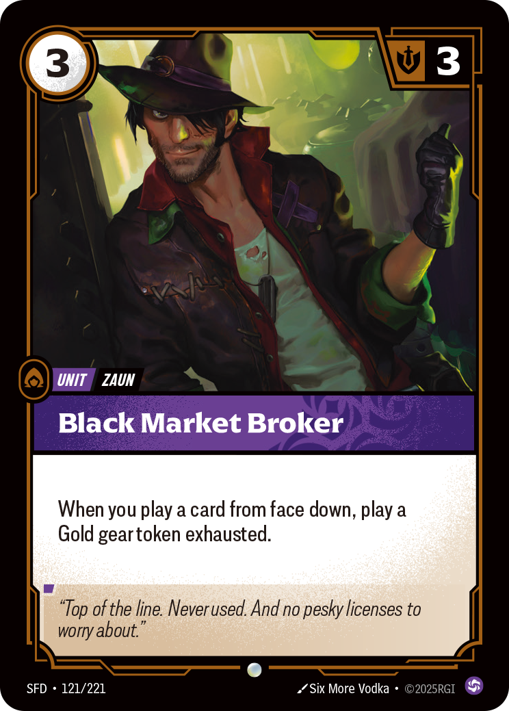 Black Market Broker · SFD 121