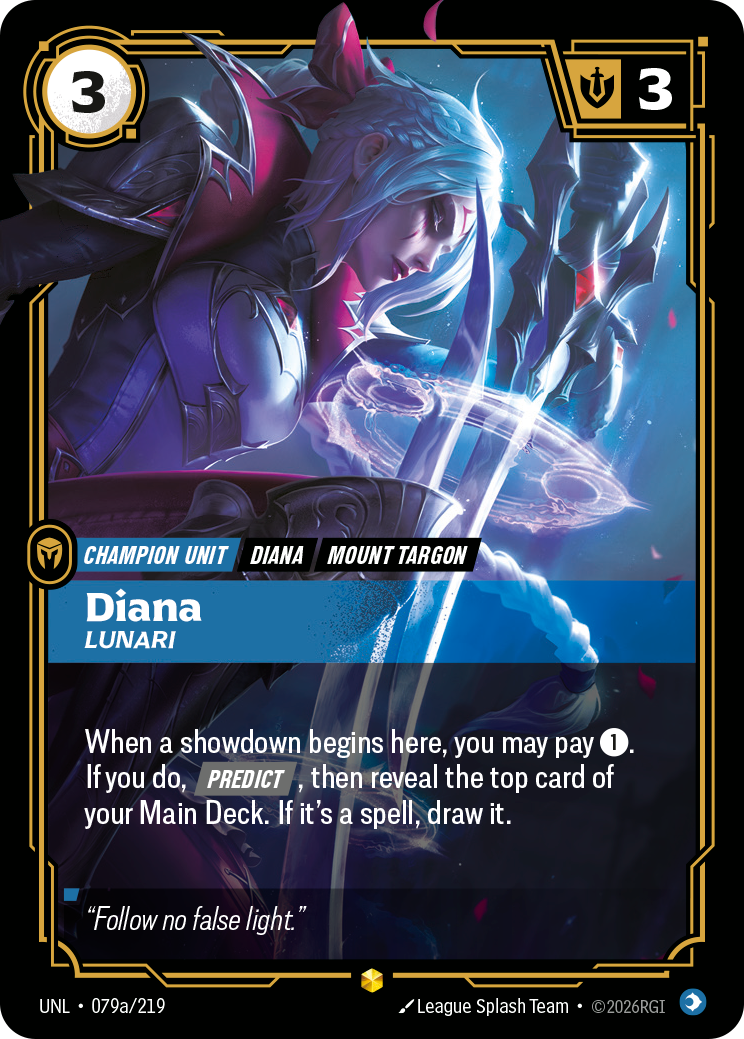 Diana, Lunari (Alternate Art) · UNL 079a