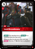 Lord Broadmane · UNL 012
