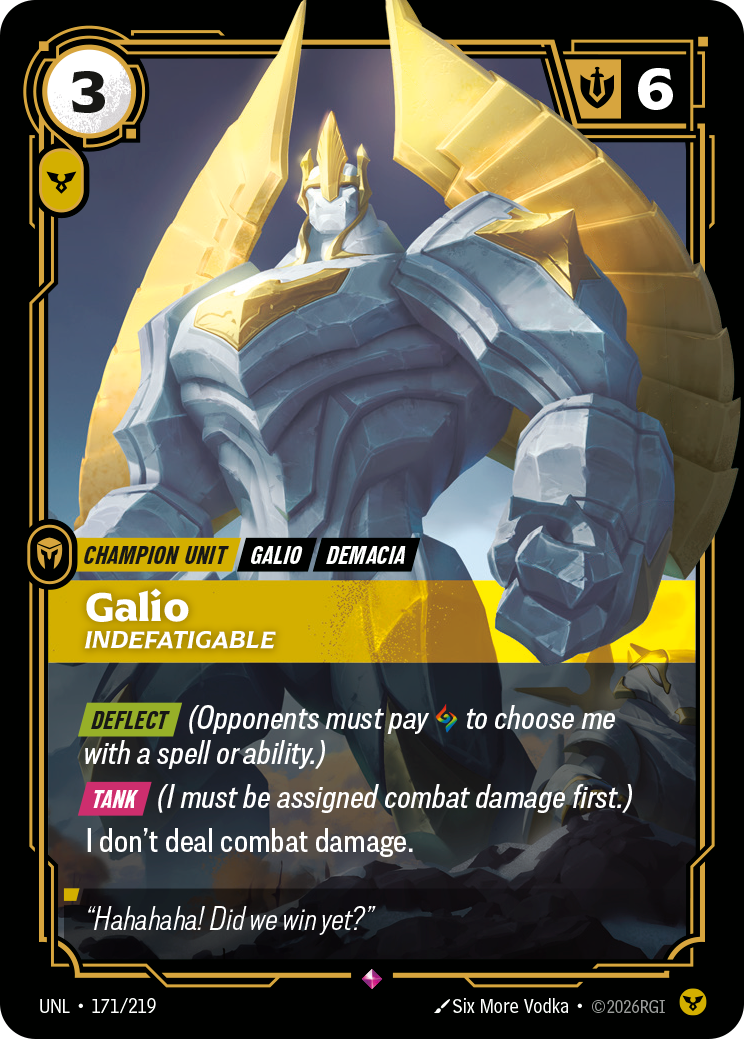 Galio, Indefatigable · UNL 171